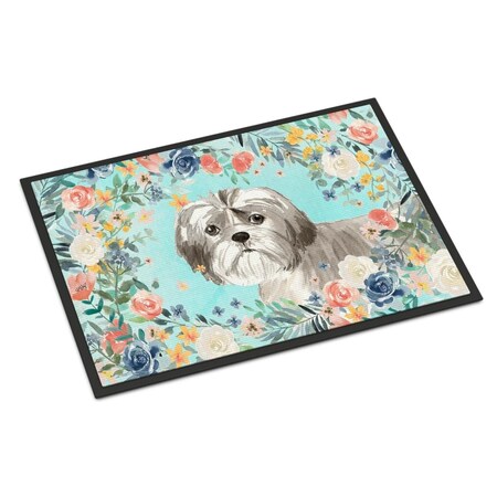Carolines Treasures 24 x 36 in. Shih Tzu Puppy Indoor or Outdoor Mat CK3409JMAT